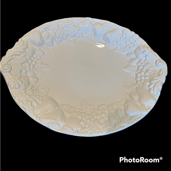 Tabletops Unlimited Dining Extra Large Vintage Porcelain Platter